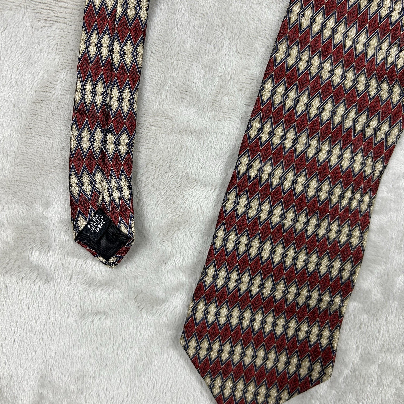 Kenneth Cole Diamond Patterned Multi-Colored Tie - image 2