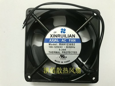 1 PCS   XINRUILAN  Fan  RAH1238S2   AC100-125V 50/60 0.30A  12038  12CM  2 Wire 