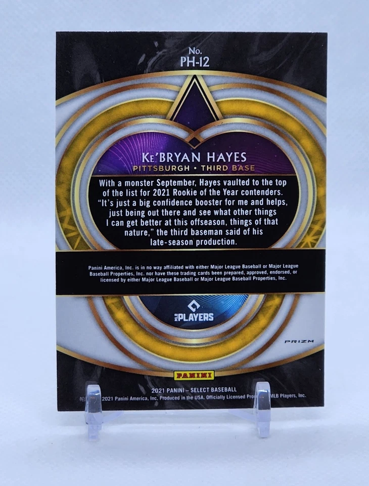 2021 Panini Select KE'BRYAN HAYES Phenomenon Holo Prizm RC PIRATES PH-12 - Image 2 of 2
