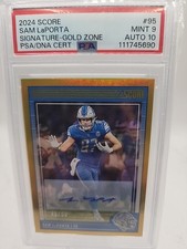 2024 Score - Sam LaPorta #95 Gold Zone Signatures /50 (AU)