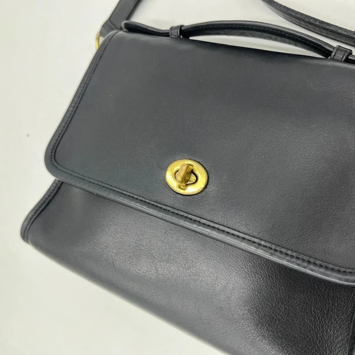 Coach 9870 Shoulder bag Handbag 2Way Leather nevy Vintage Rare