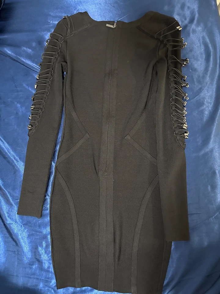 Vestido vendaje manga Marciano con cordones Foto 2 de 4