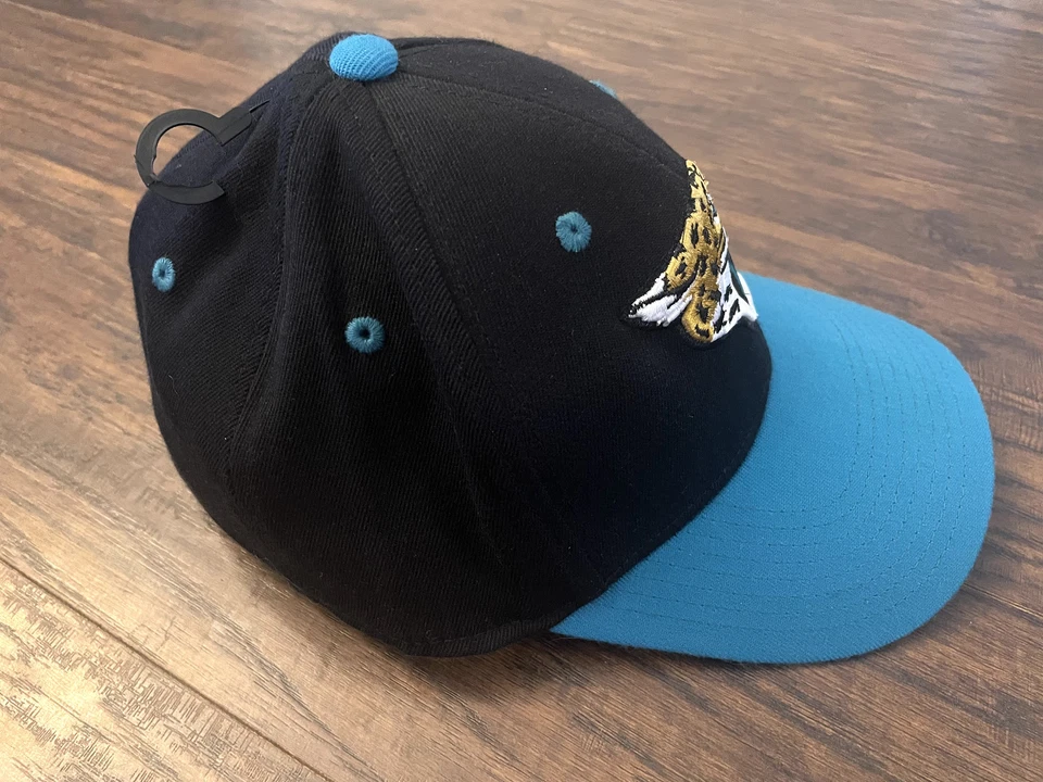 NUEVO '47 Jacksonville Jaguars Franchise Negro y Verde azulado Ajustado Talla Única Sombrero Elástico Foto 4 de 4