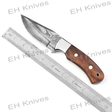 9'' Handmade Damascus Steel Fixed Blade Knife - Hunting Skinner - Gift for Him