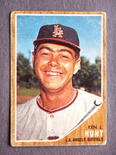 Ken Hunt #68 Topps 1962 Baseball Card (Los Angeles Angels)*