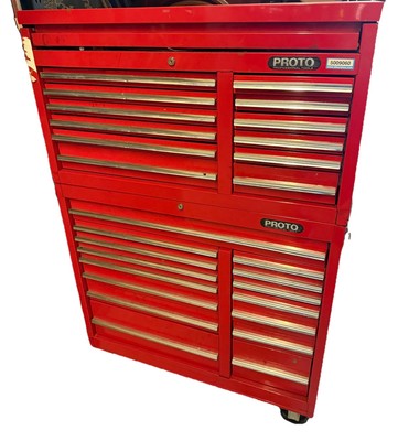 Proto Master Mechanics Tool Box And Tools J444142-15RD & J444119-12RD