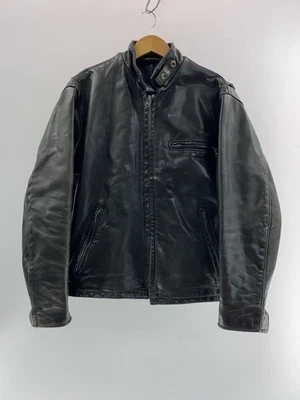Schott Single Riders Chaqueta Cuero Negro 4134 - Imagen 1 de 4