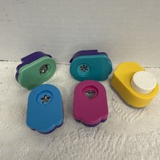 Random Color Mini Plastic Paper Punches Craft Cutter Scrapbooking Pick Patterns