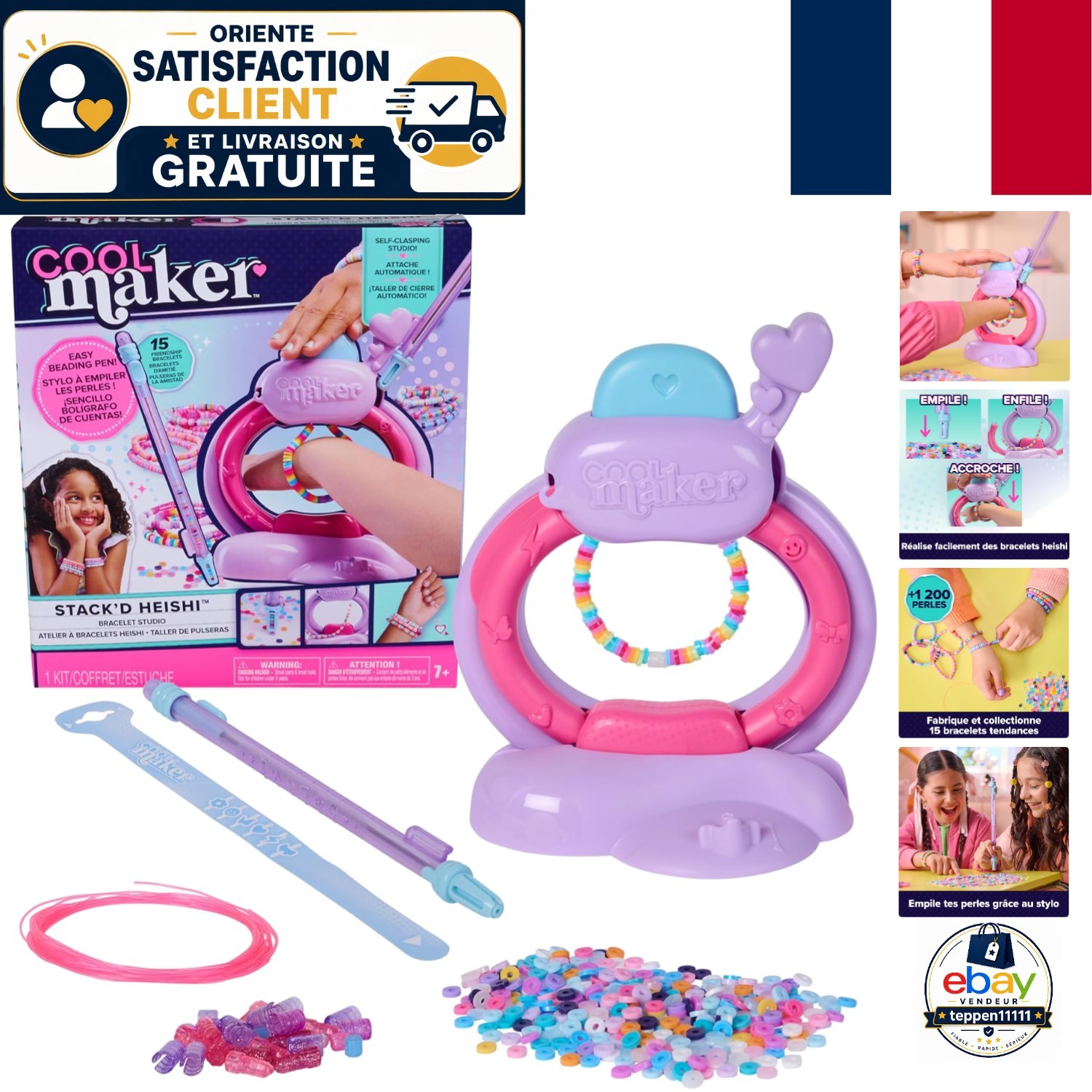 Atelier Bracelets Heishi DIY : Kit de Bijoux Fait Main avec Perles Rondelles Plates