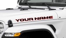 Custom Jeep Name Hood Decal JL Style in 2 color 1 pair Fits all Jeeps 30in