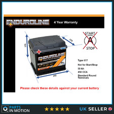 Battery fits CITROEN AMI 6 63 to 69 077 450A 50Ah 4Yr Warranty 210x175x190 New