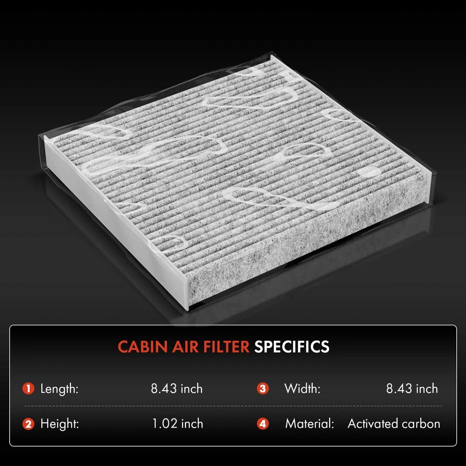 Engine and Activated Carbon Cabin Air Filter for Smart Fortwo 2008-2015 L3 1.0L - Image 3 of 4