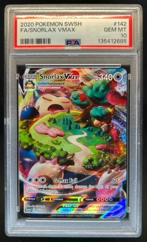 2020 Pokemon SWSH Snorlax Full Art Holo #142/202 PSA 10 GEM MINT
