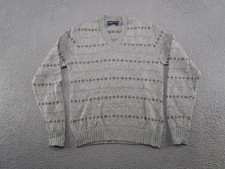 Vintage 70s 80s Robert Bruce V Neck Pullover Wool Sweater Mens Size M Golf Retro