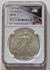 2026 AMERICAN SILVER EAGLE ER NGC MS69 40TH ANNIVERSARY SKU 8690180-125