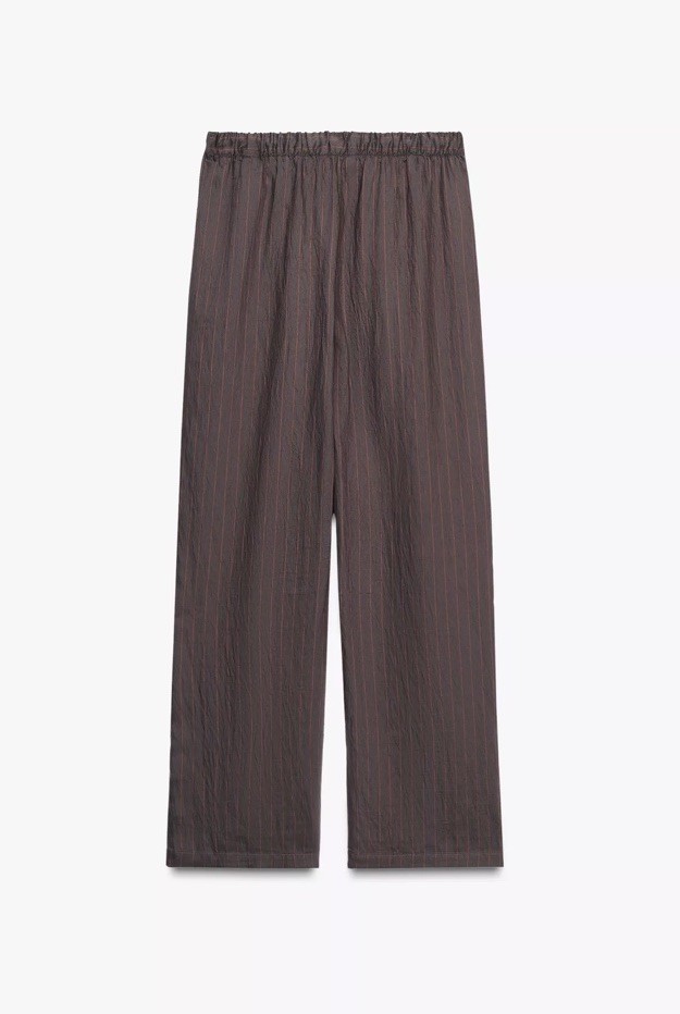 Zara Pinstripe Co-Ord Two-Piece Set Size S EU 38 BNWT  Brown RRP £70 image 9