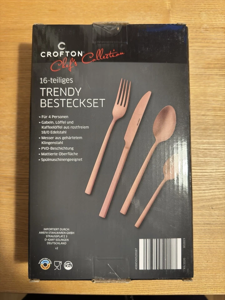 Neu OVP Crofton Amefa Besteck Set Roségold (4 Sets vorhanden) - Bild 2 von 2