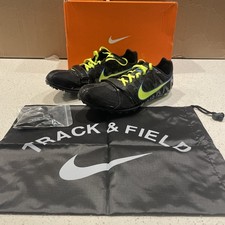 Men's Nike Zoom Rival S Track Running Spike Shoes  Black Blue Green  Size 11