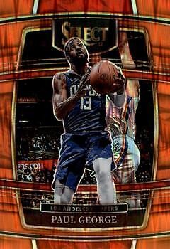 Paul George 2021-22 Select NBA - Orange Flash Prizms #14 - Los Angeles Clippers