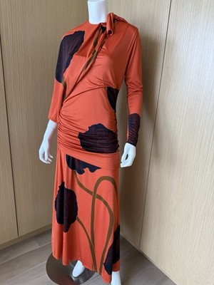 Johanna Ortiz Brisa Beduina Red Brown Maxi Dress NWT 8 | eBay
