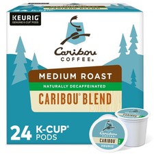Caribou Coffee Caribou Blend Decaf Coffee K-Cup Pods Box 24 Count - Keurig