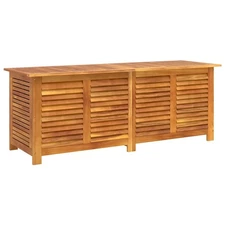 Garden Storage Box with Louver Outdoor Patio Furniture Solid Wood Acacia vidaXL