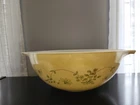 Vintage Pyrex Shenandoah Cinderella 444 Nesting Mixing Bowl Yellow Green Flowers