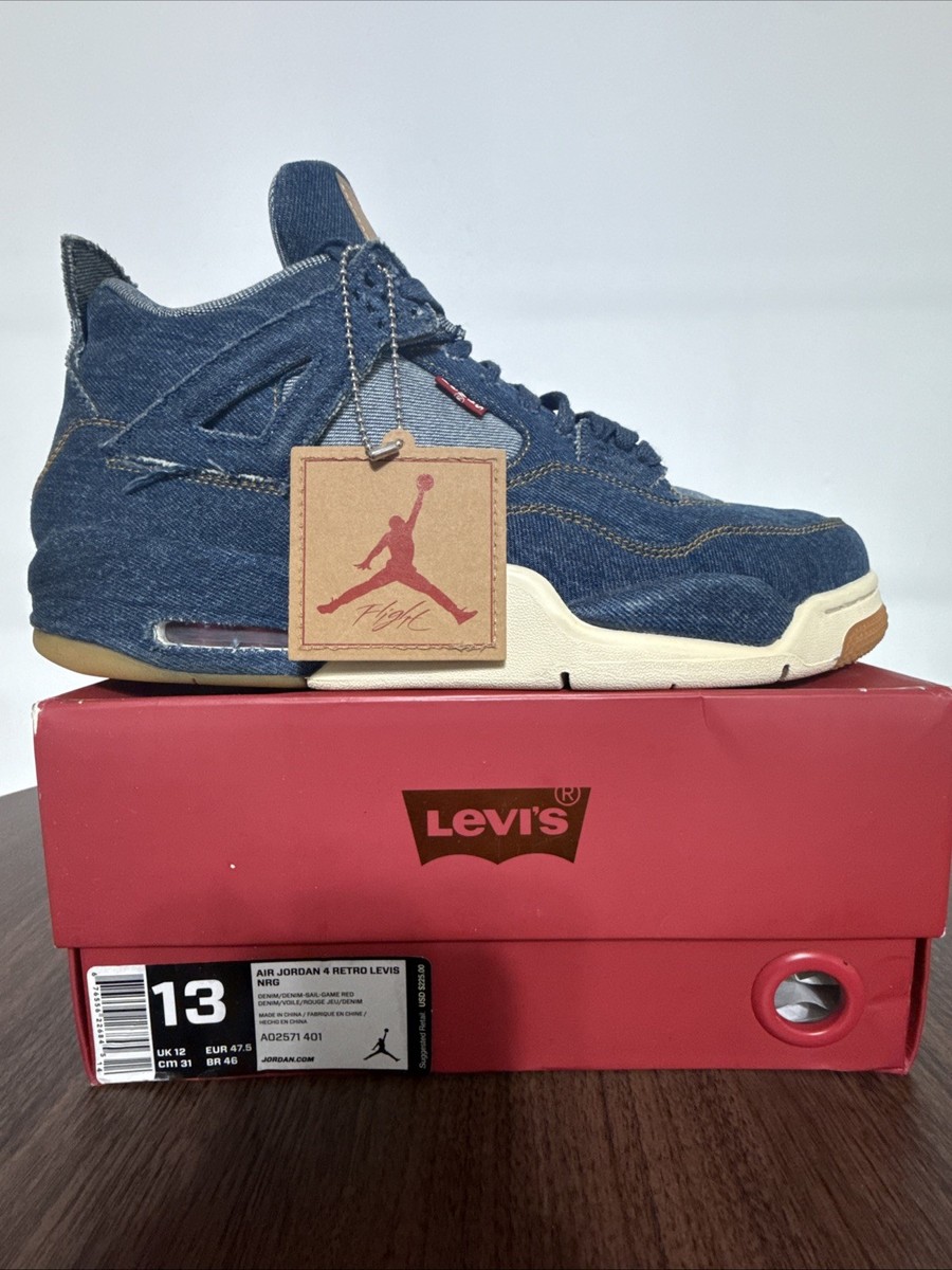 Levi's x Nike Air Jordan Retro Denim Mens Size 13 Blue Sneakers