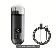 Electric Nose Hair Trimmer USB Rechargeable Ear Nose Clipper LED Display