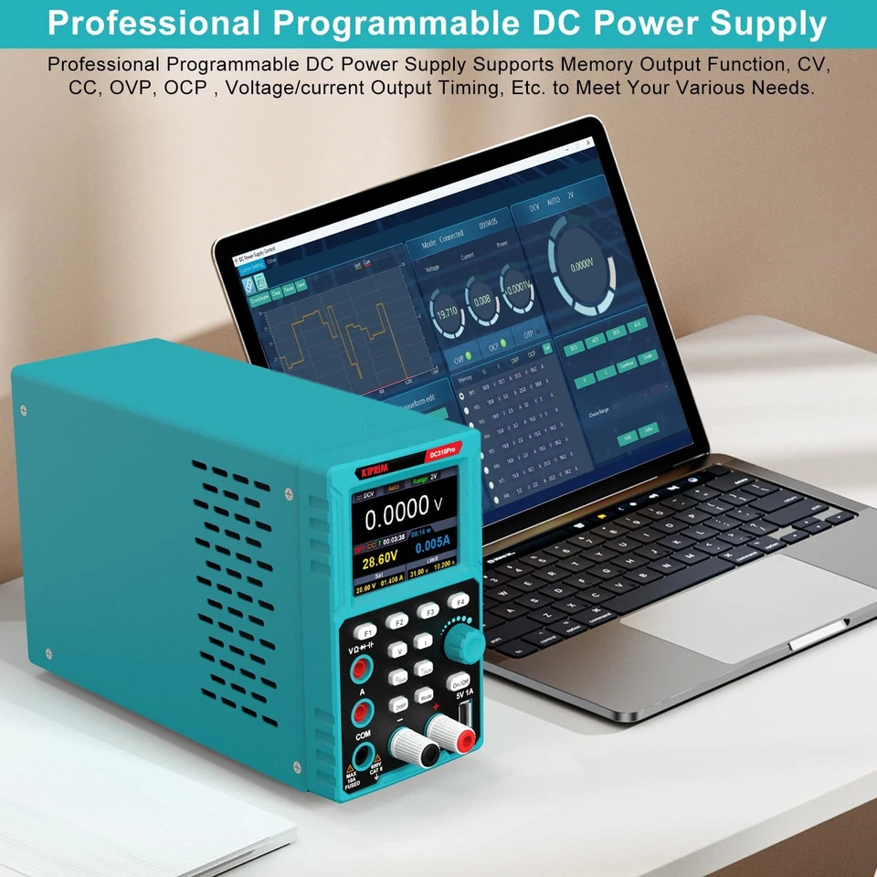 2in1 Programmierbares Labornetzgerät und Multimeter 0–30 V, 0–10 A DC310Pro L... - Bild 4 von 4