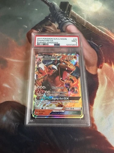 2017 Pokemon Charizard GX 20/147 Holo Ultra Rare Burning Shadows - PSA 9