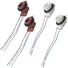4Pcs 3156 3157 Pre-Wired Tail Light Harness Sockets, Car Led Bulb Light Socket