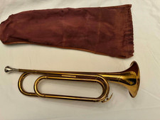 Vintage 1950s Getzen Deluxe US Regulation Bugle G/F Elkhorn WI w/ Original MP