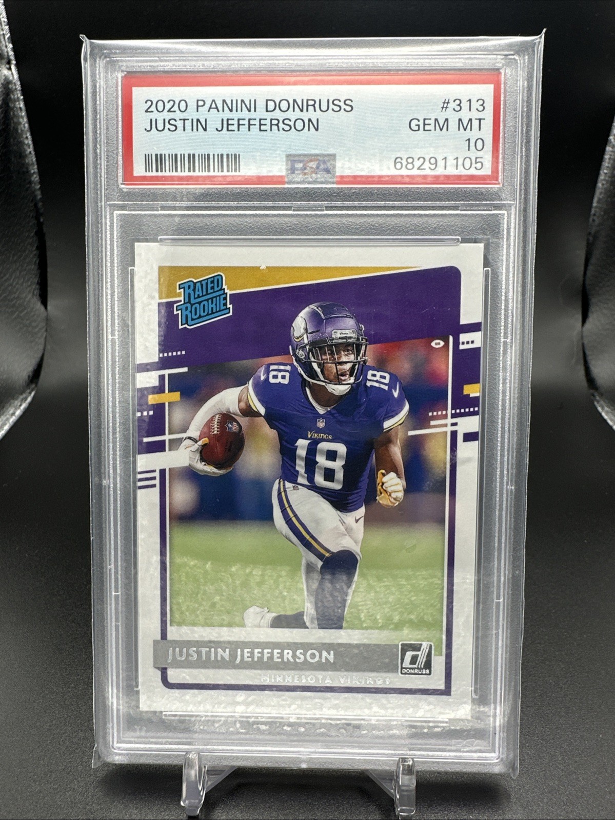 2020 Donruss Justin Jefferson Rookie #313 PSA 10 – Minnesota Vikings
