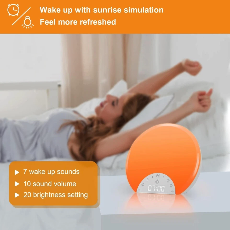 Natural Sunrise Wake-Up Light with Dual Alarms & Night Colors - Image 4 of 4