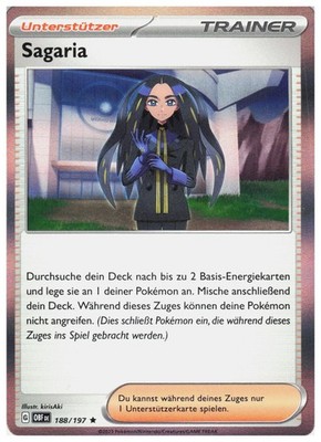 Geeta 188/197 Rare Obsidian Flames Pokemon Holo Near Mint