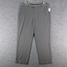 Calvin Klein Dress Pants Men s 36x30 Gray Flat Front Infinite Cool Non-Iron NWT