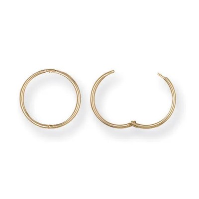 Sleeper Ohrringe 9 kt Gelbgold 14 mm schlicht aufklappbar Damen Schmuck