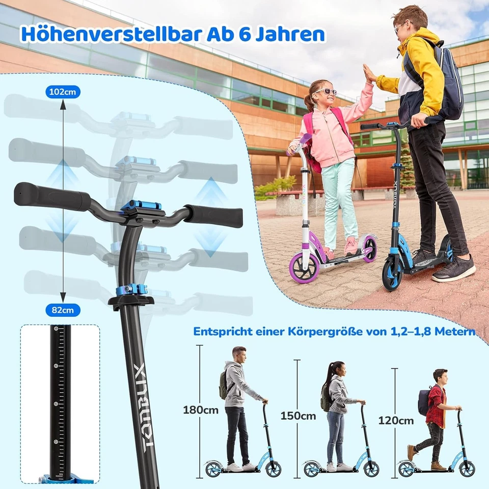 Scooter Cityroller Kickscooter Kinderroller Erwachsene Tretroller Funscooter DHL - Bild 4 von 4