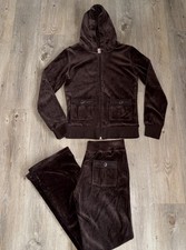 Vintage Juicy Couture Tracksuit Set Size Medium Hooded Jacket Low rise Pants