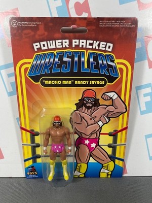 FC Toys Retro 3.75'' Power Packed Wrestlers Macho Man Randy Savage Figure Pink