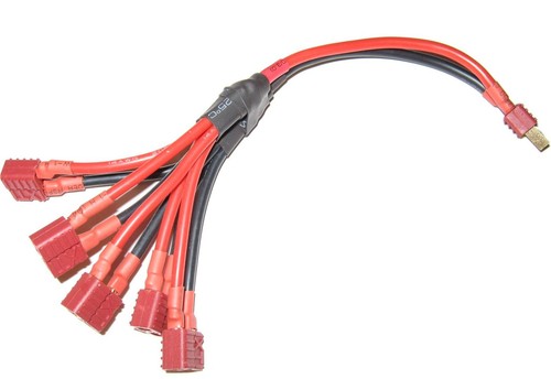 Cuatro Copter Pigtail 5 HEMBRA Deans Enchufe en T y 1 MACHO Deans Conector 20CM 14 AWG - Imagen 8 de 11