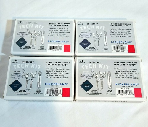 (4) Kikkerland Emergency Tech 4-Piece Kit Lightning Micro USB & C Charging Cable - 第 2/5 張圖片