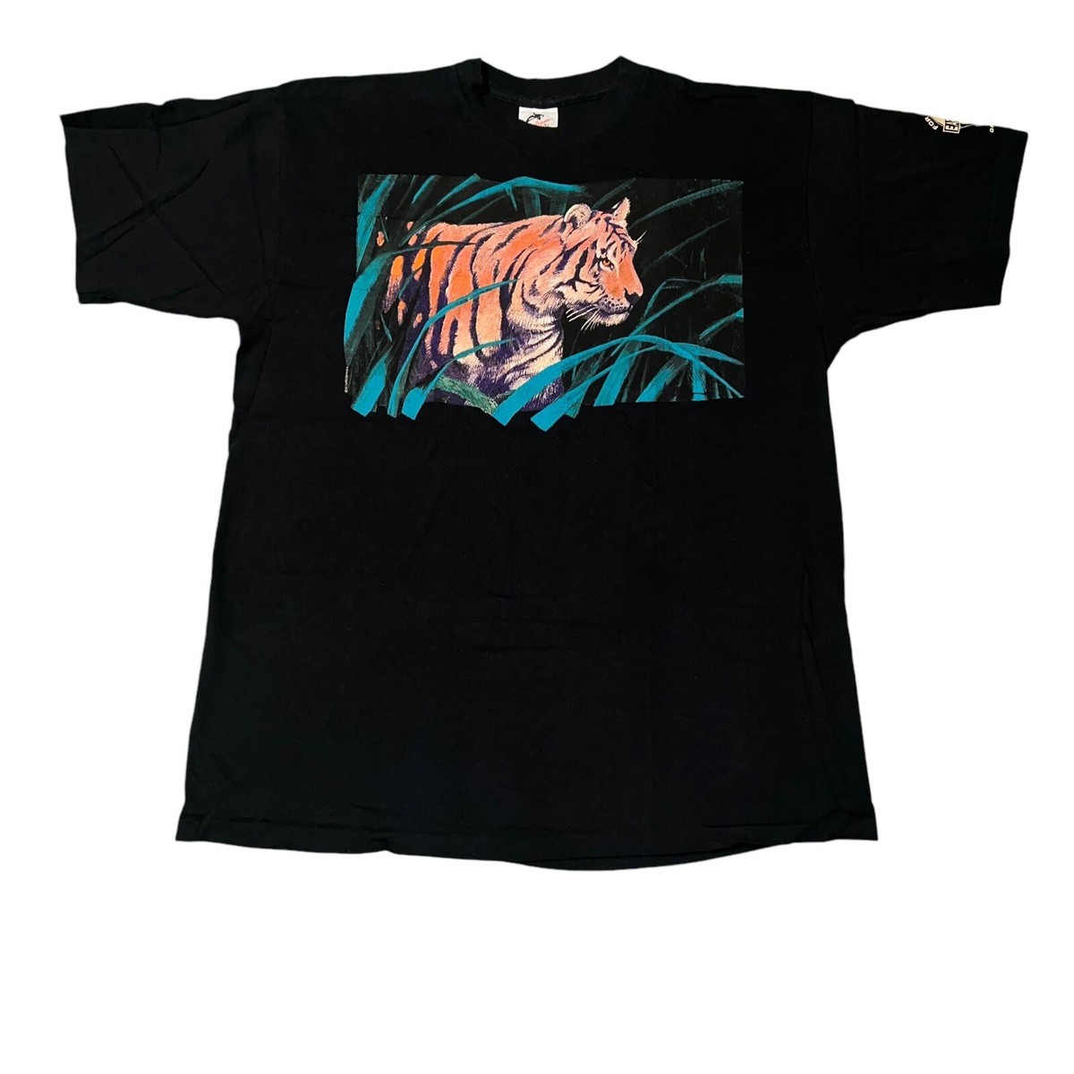 Vintage 1992 Tiger Earth Matters Nature Wildlife T-Shirt Size X