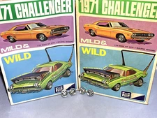 MPC 1971 DODGE CHALLENGER KIT#1-7114-225 AMT 1/25 NOS CHROME MAG CENTERS ONLY!