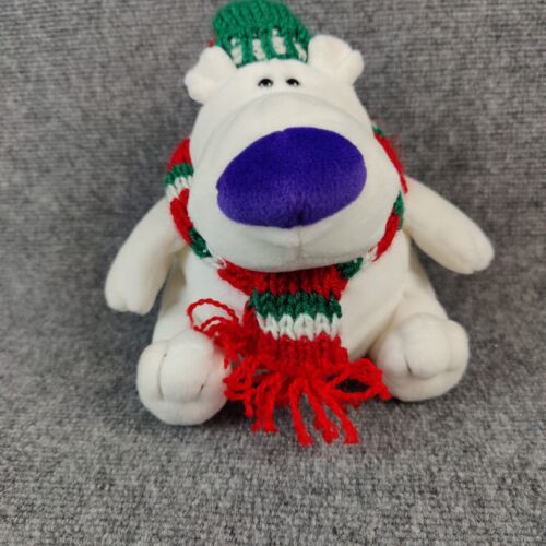 Gund Boris Bear Plush White Teddy Chubby Winter Christmas Stuffed Animal Toy - Picture 4 of 12