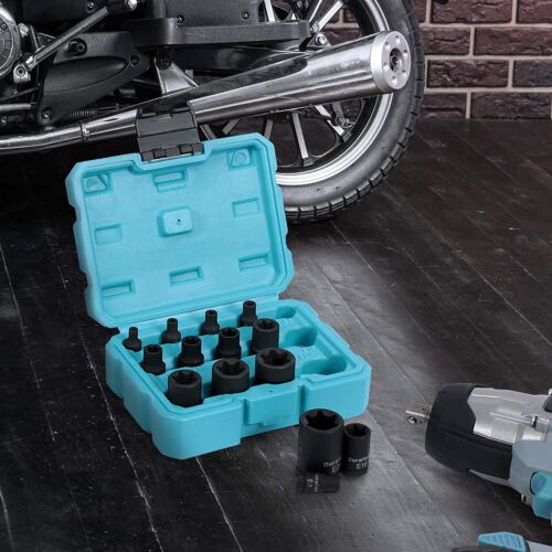 14PCS Female E-Torx Torque Socket Star Impact Socket E4-E24 1/4" 3/8" 1/2" Drive - Picture 4 of 9