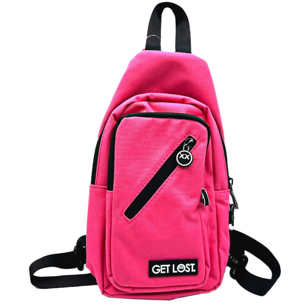 Smell-Proof Premium Convertible Shoulder Bag/Backpack Combination Lock - Pink