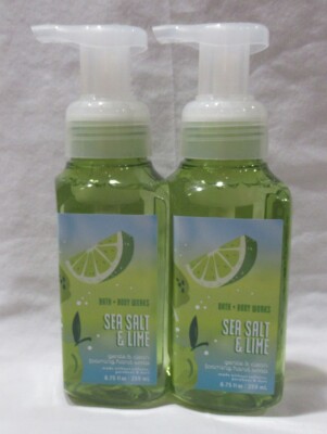 Bath & Body Works Gentle & Clean Foaming Hand Soap Set Lot of 2 SEA SALT & LIME