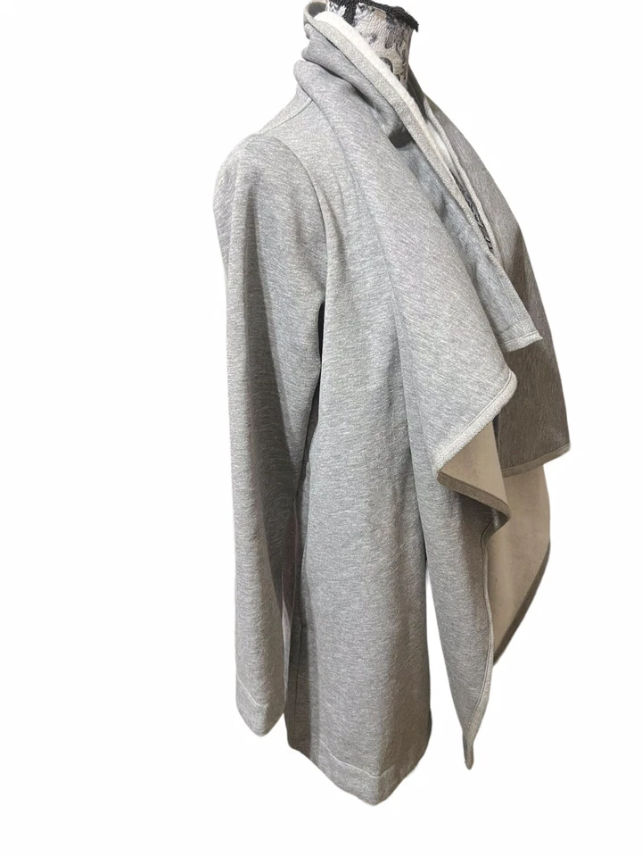 UGG Mujer Grande Gris Janni Polar Abrigo Manta Cárdigan Acogedor Prendas exteriores Chaqueta Foto 3 de 4